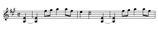 White Creek - staff notation