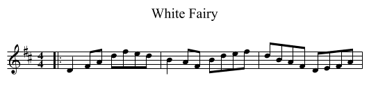 White Fairy - staff notation