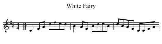 White Fairy - staff notation