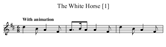 White Horse [1], The - staff notation