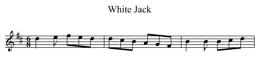 White Jack - staff notation