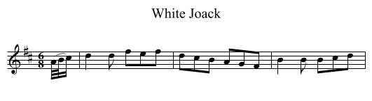 White Joack - staff notation