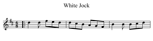 White Jock - staff notation