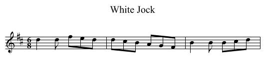 White Jock - staff notation