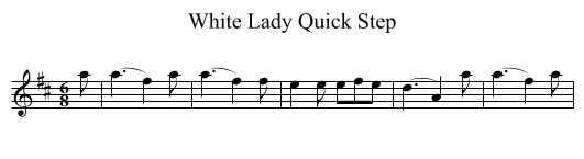 White Lady Quick Step - staff notation