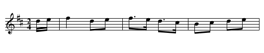 WHITE LADY SETT (tune 3) - staff notation
