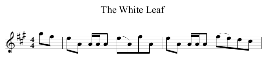 White Leaf, The - staff notation