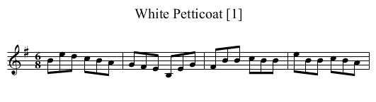 White Petticoat [1] - staff notation
