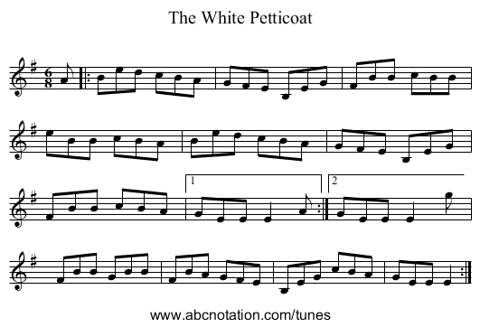 White Petticoat, The - staff notation