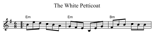 White Petticoat, The  - staff notation