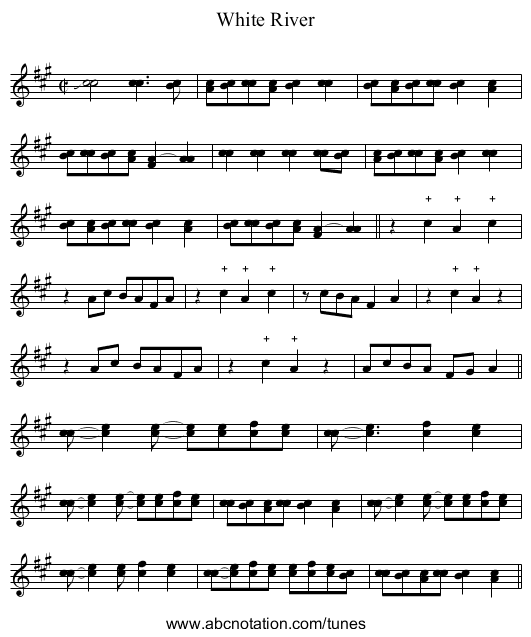 White River - staff notation