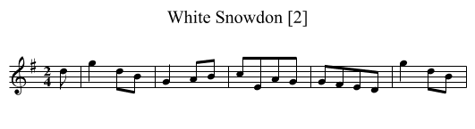 White Snowdon [2] - staff notation