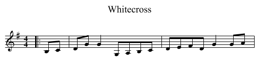 Whitecross - staff notation