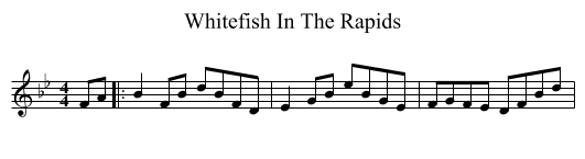 Whitefish In The Rapids - staff notation