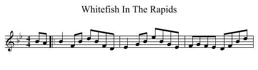 Whitefish In The Rapids - staff notation