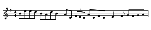 White-Haired Lass (r)  - staff notation