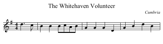Whitehaven Volunteer, The - staff notation