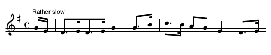 White's Daughter from the Glen - staff notation