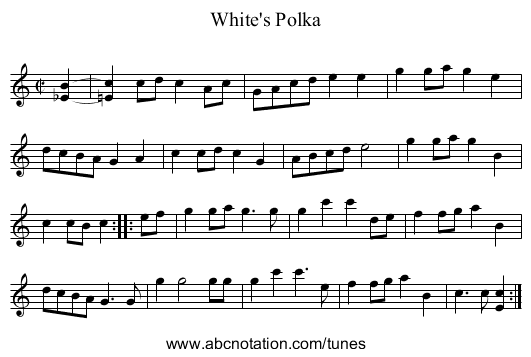 White's Polka - staff notation