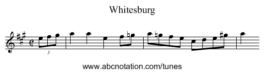 Whitesburg - staff notation
