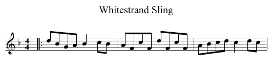 Whitestrand Sling - staff notation