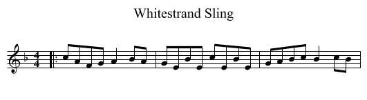 Whitestrand Sling - staff notation