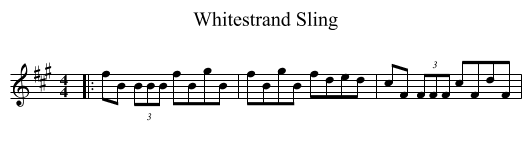 Whitestrand Sling - staff notation