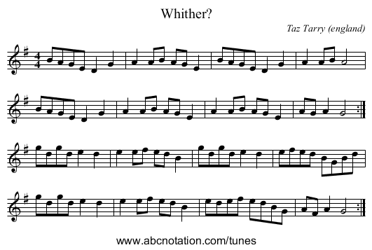 Whither? - staff notation