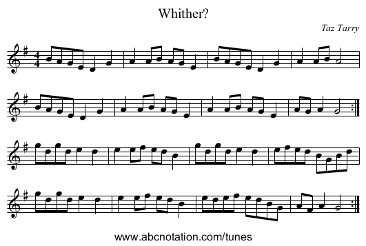 Whither? - staff notation