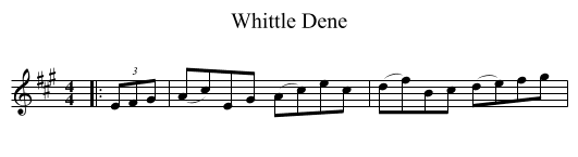 Whittle Dene - staff notation