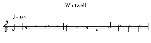 Whitwell - staff notation