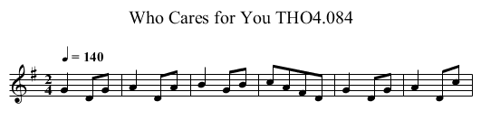 Who Cares for You THO4.084 - staff notation