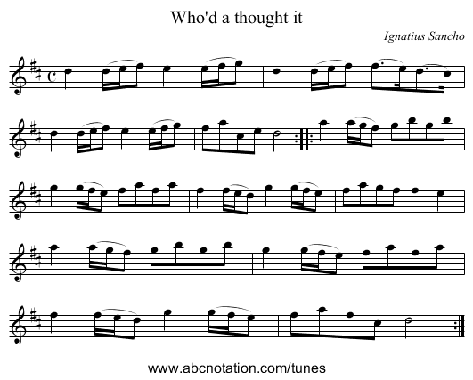 Who'd a thought it - staff notation