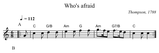 Who's afraid - staff notation