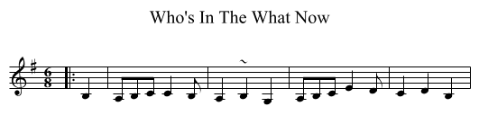 Who's In The What Now - staff notation