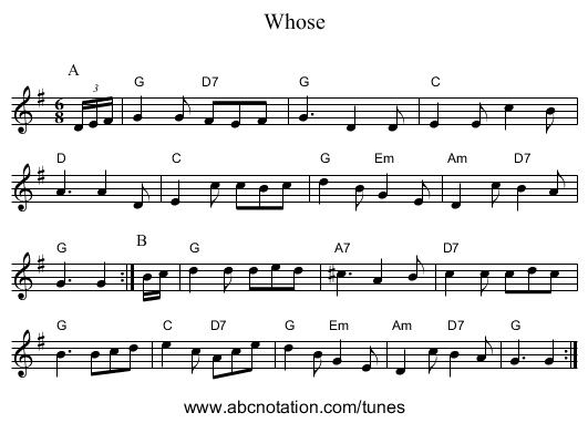 Whose - staff notation