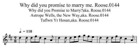 Why did you promise to marry me. Roose.0144 - staff notation