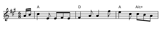 Wi' a 100 Pipers - staff notation