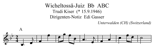 Wicheltossä-Juiz  Bb  ABC - staff notation