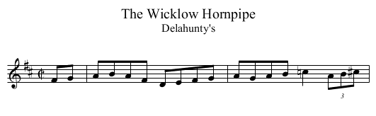 Wicklow Hornpipe, The - staff notation