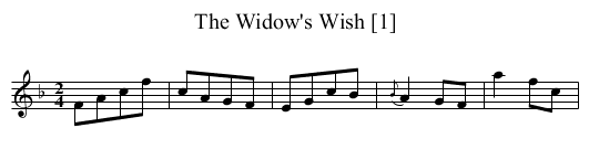 Widow's Wish [1], The - staff notation