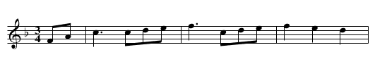 Wiedersehen an der Bahre - staff notation