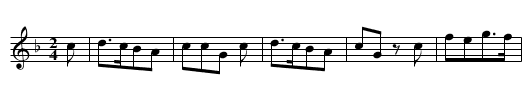 Wiedersehen an der Bahre - staff notation