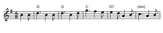 Wiegenlied Jig - staff notation