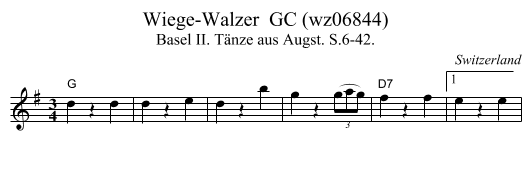 Wiege-Walzer  GC (wz06844) - staff notation