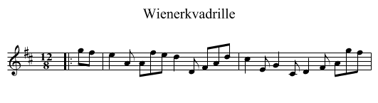Wienerkvadrille - staff notation