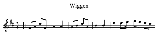 Wiggen - staff notation