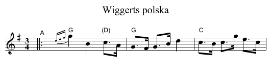 Wiggerts polska - staff notation