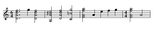 Wigmore's Galliard - staff notation