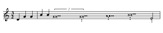Wild Boar - staff notation
